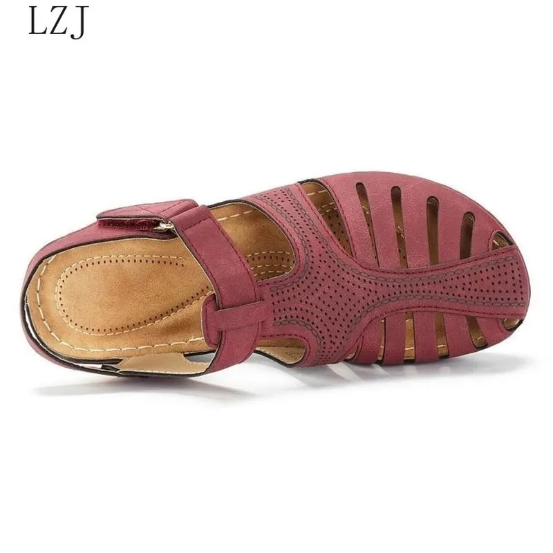 

2019 Summer Women Flat Sandals Buckle Strap Ladies Slides Comfortable Home Beach Slip on Wedges Shoes woman Plus Female Slippers