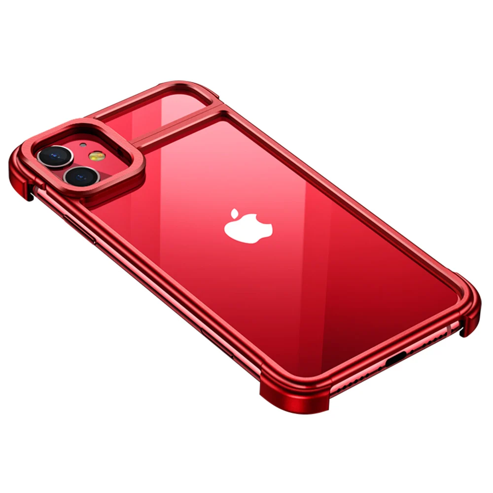 Чехол для телефона с металлической рамкой для Iphone11 11pro, магнитный притяжение, голая машина, защита от падения, чехол для телефона для Iphone11 pro max - Цвет: Красный