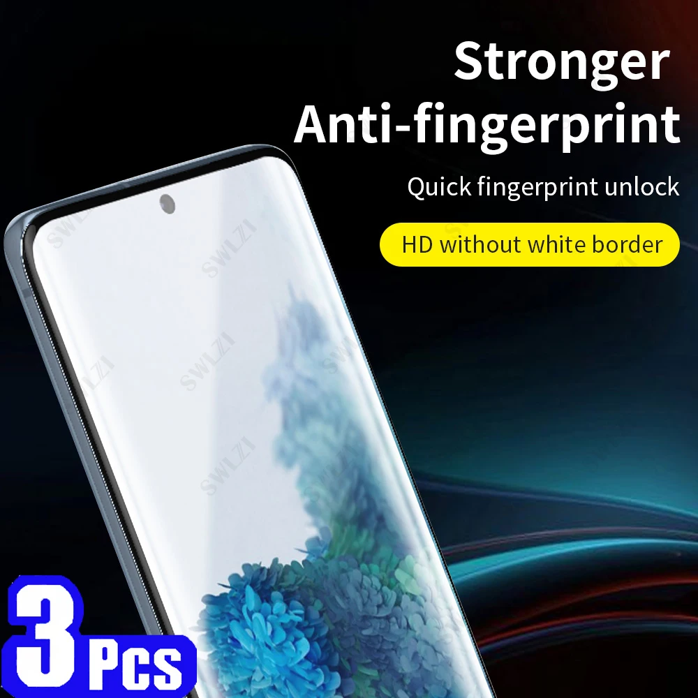 

3Pcs Full glue film for Samsung Galaxy S10 lite S10E S20 FE S21 Ultra S8 S9 plus S7 edge s5 tempered glass phone screen protecto