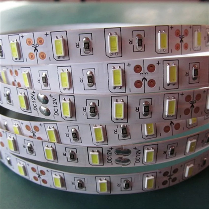 Бесплатная доставка 5 м/рулон 5630SMD WW NW CW цветная двойная FPC плата 12 В/24 В золотой