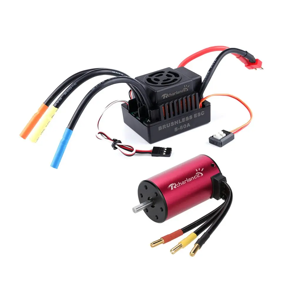 Rcharlance бесщеточный мотор 3800 с ESC для 1/10 Масштаб RC автомобиль высокой чистоты