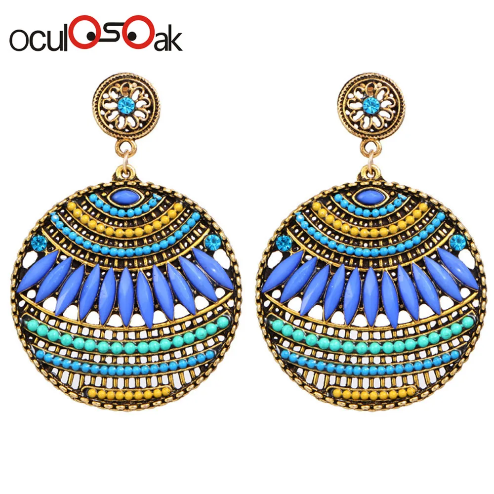 2019 бренд Boho цветное большое Ювелирное Украшение Кристалл Цыганский этнический