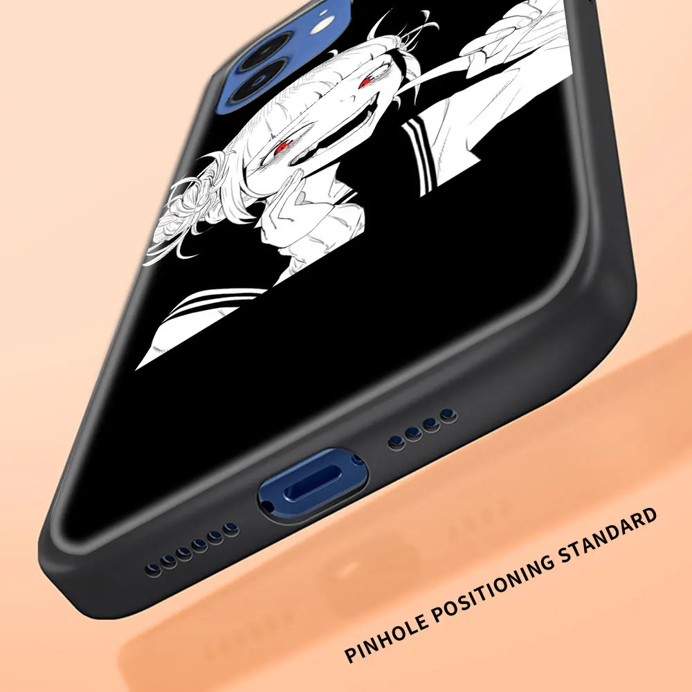 

Phone Case For iPhone 11 Pro 12 Pro Max XR 7 8 SE 2020 X XS Max 6 7 8 Plus Luxury Black Shell Cover My hero academia Anime
