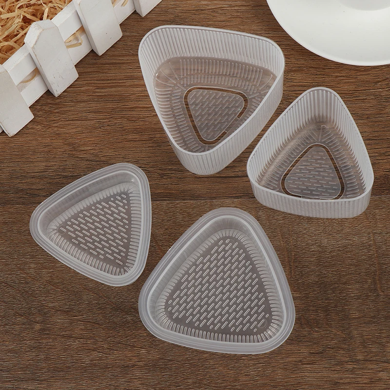 

2 Pcs Transparent Practical Kitchen Bento Decorating Sushi Onigiri Mold Food Press Triangular Form Rice Ball Maker Accessories