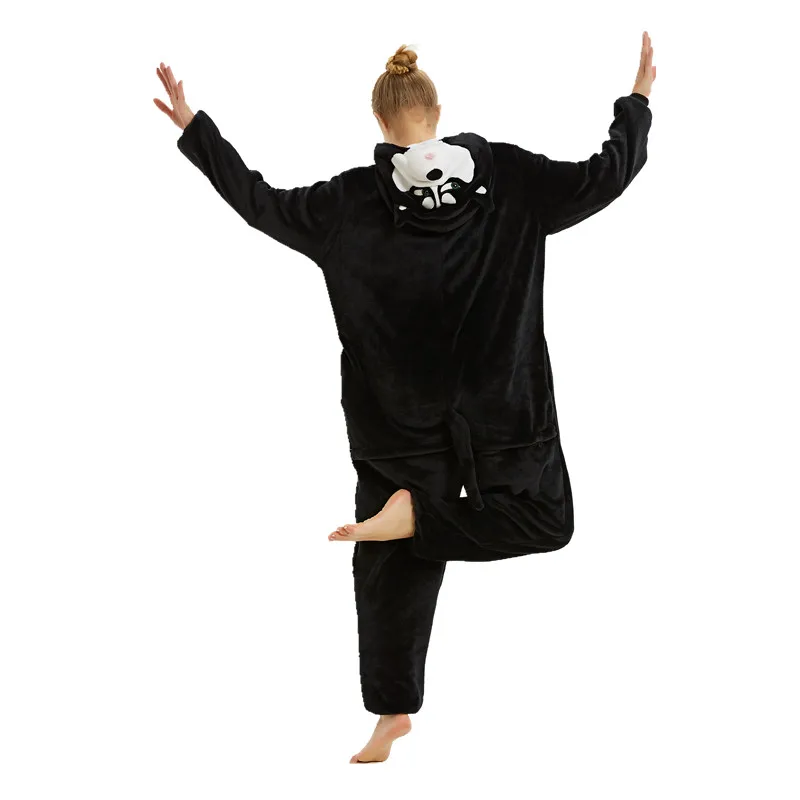 Серый или черный Хаски для взрослых животных кигуруми мужской косплей костюм