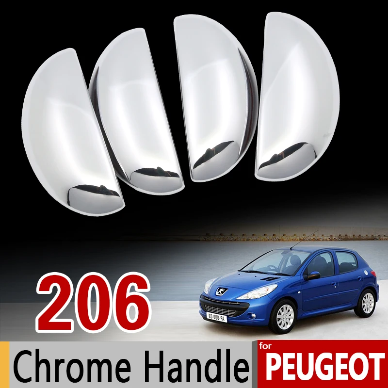 Хромированная накладка на ручку для Peugeot 206 + 206sw 206cc Седан 1998 1999 2002 2005 2006