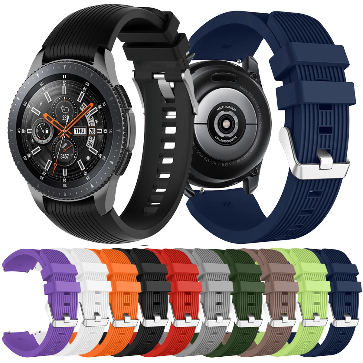 

Ремешок 20 мм 22 мм для Samsung Gear S3 Frontier Classic, сменный Браслет для Samsung Galaxy watch 46 мм 45 мм 42/41 мм