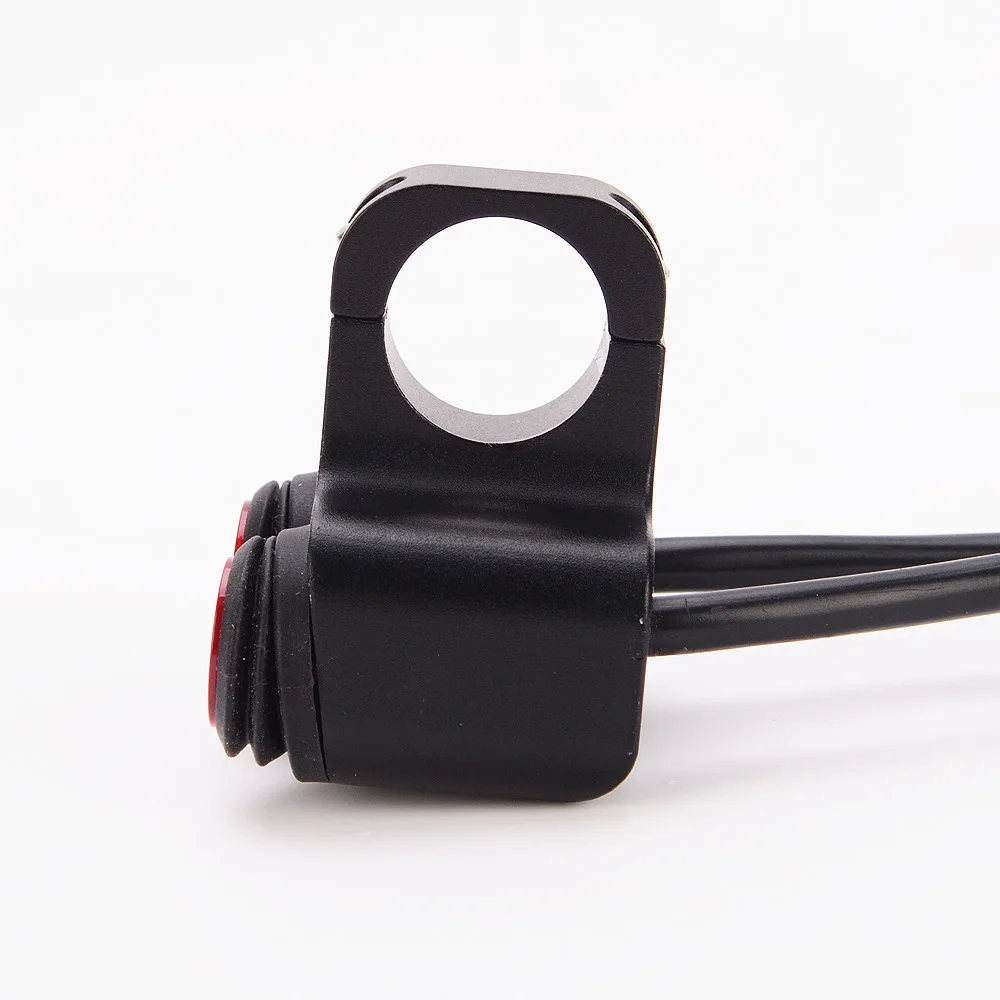12v 16A Мотоцикл с ЧПУ Алюминий переключатель 24 26 мм красный светильник 2 Way руль