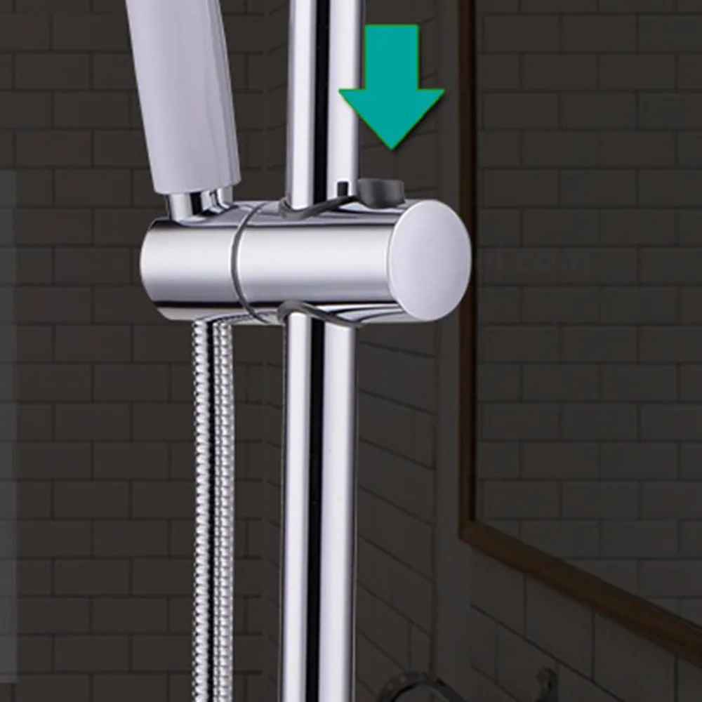 

1pcs Sturdy Bathroom Shower Rail Head Slider Holder Adjustable Replacement Bracket Made In Sturdy 25/19/22mm