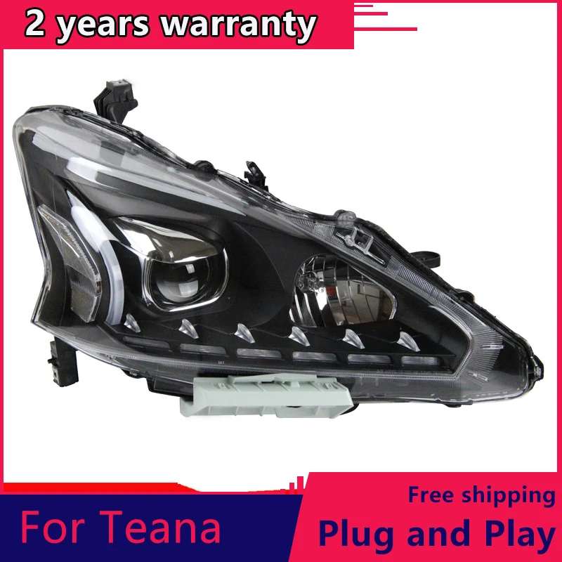 

KOWELL Car Styling for Nissan Teana headlights 2013-2016 Teana led headlight led drl H7 hid Q5 Bi-Xenon Lens low beam