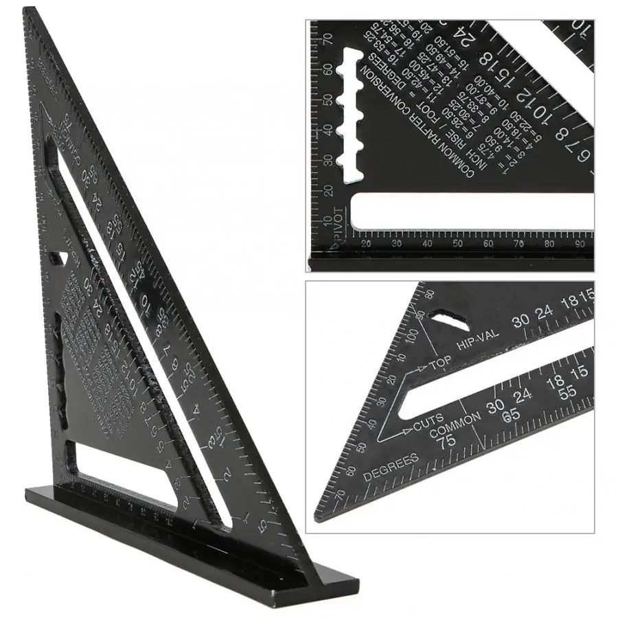 7 дюймовый Метрическая Алюминий сплав черного окисления кровельные Треугольники