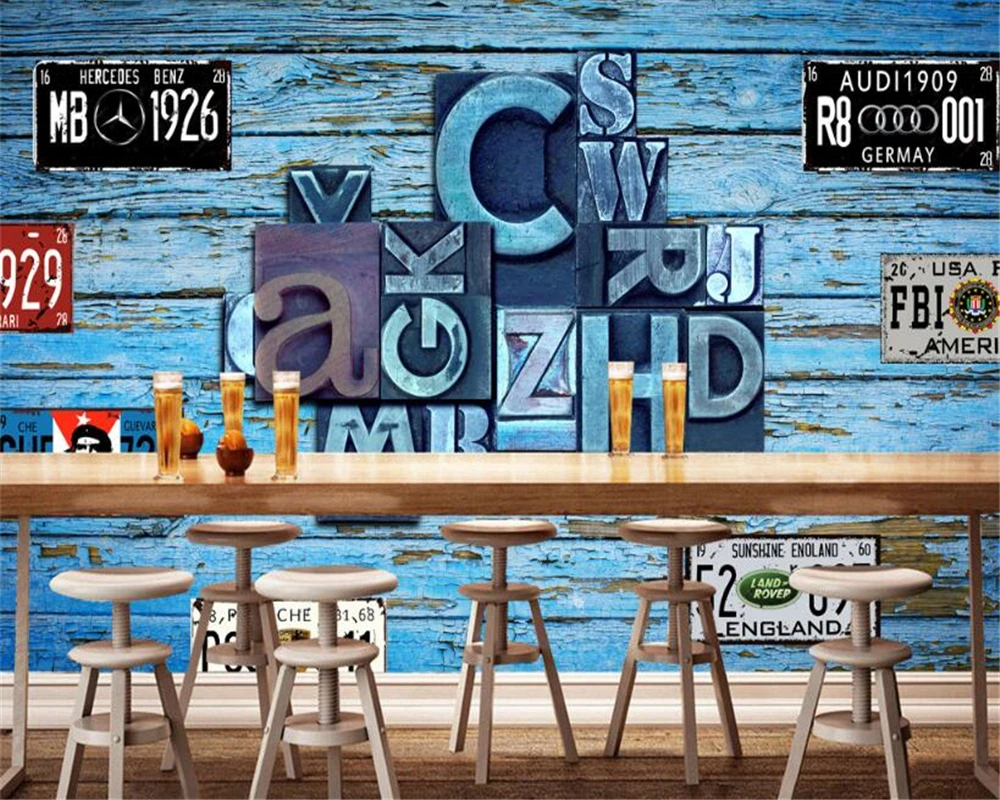 Большой заказной Ретро Ностальгический деревянный стерео письмо рабочее место