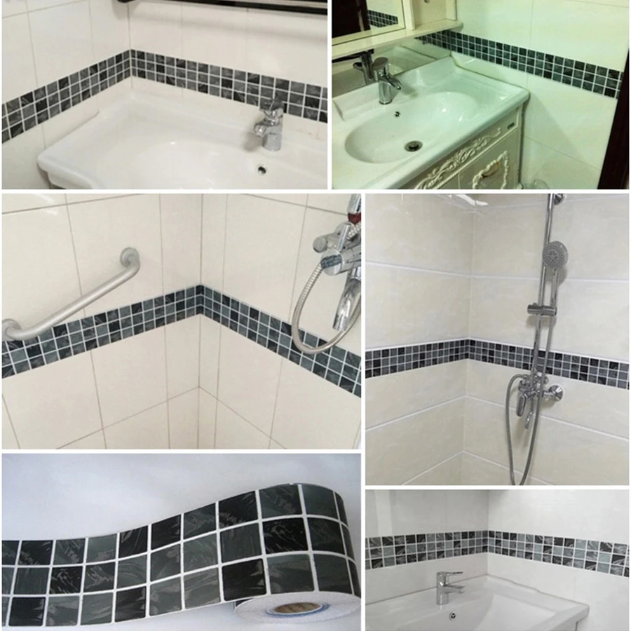 Декоративная Водонепроницаемая самоклеящаяся пленка для ванной 300x9 5 см|Наклейки