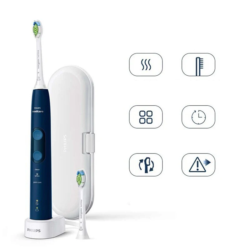 Электрическая зубная щетка Philips Sonicare HX6851 с многорежимным индикатором вогнутый