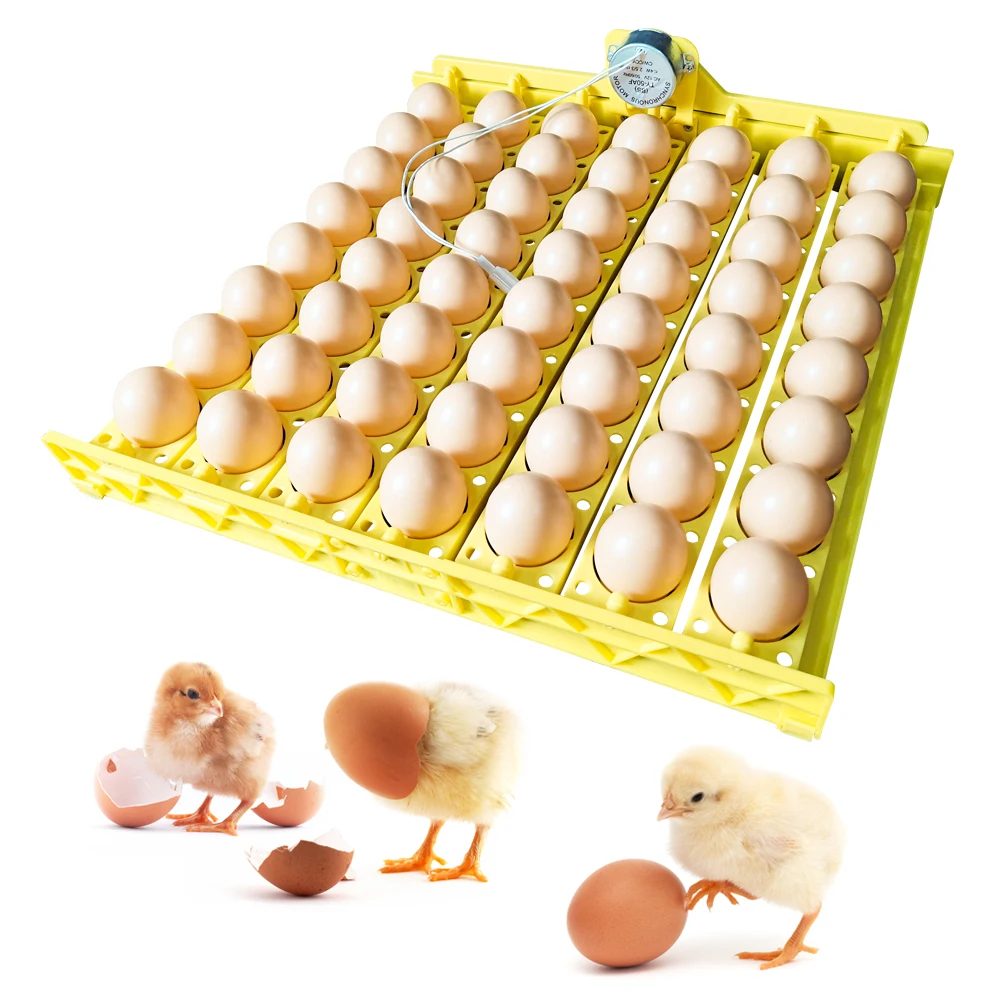 Incubadora de huevos multifunción de plástico, 56, bandeja de huevos de giro automático con Motor, equipo de incubación de huevos de pato y pollo