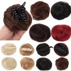 Бразильские 100% человеческие волосы Bybrbana, шиньон, шиньон, коричневого цвета, эластичные волосы канатная Резиновая лента