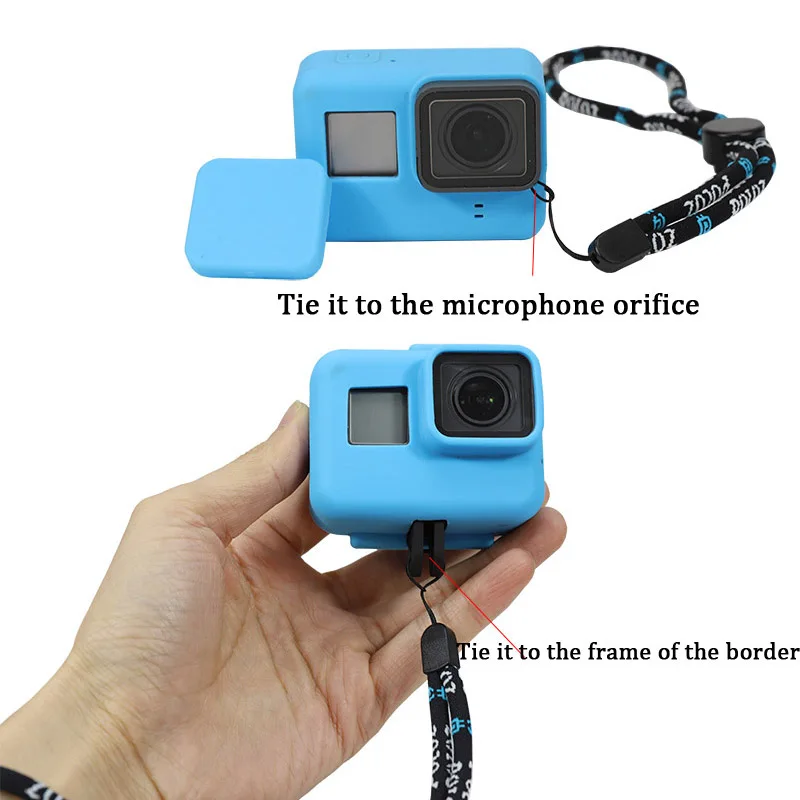 Для GoPro Hero 5 6 7 Blcak чехол Защитный силиконовый + крышка объектива Крышка для Go Pro Hero7