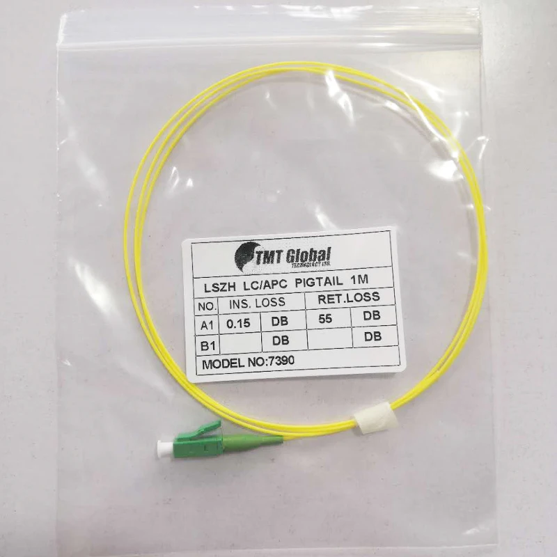 20PCS/LOT LC/UPC Fiber Optics Patch Cord Pigtails Simplex 0.9mm Single Mode 1 Cores LC APC Jumper 1.5M