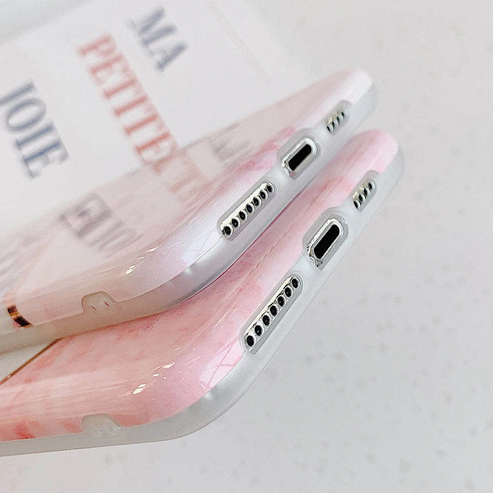 Акварельный цветочный геометрический мраморный чехол для телефона iPhone 11 Pro Max XR X