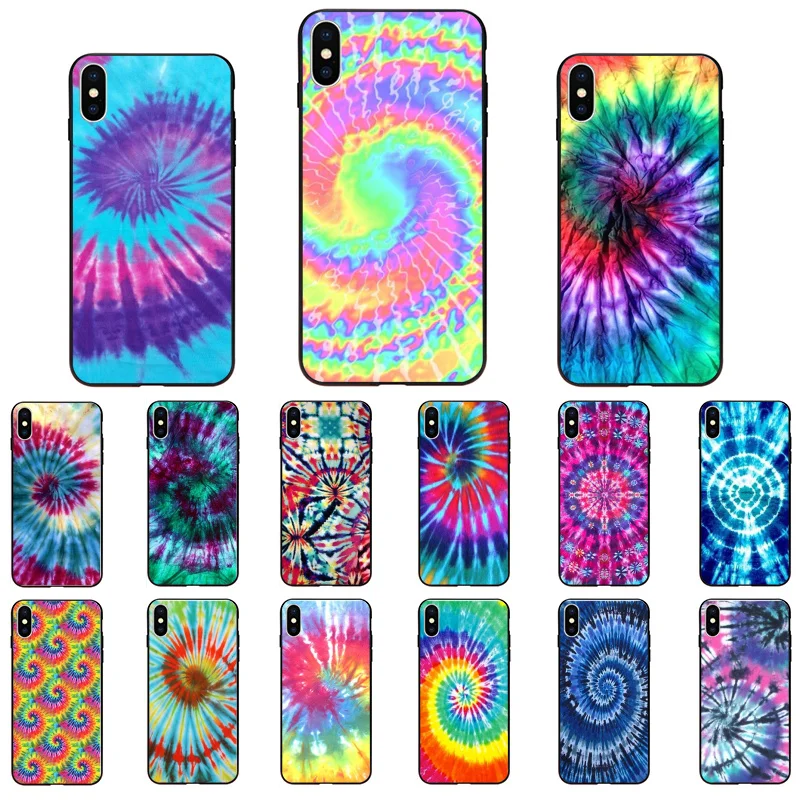 

Tie Dye Pattern Batik Rainbow Phone Case for iphone 13 12 11 Pro Max Case For iPhone XS MAX X XR SE2 8 7 Plus