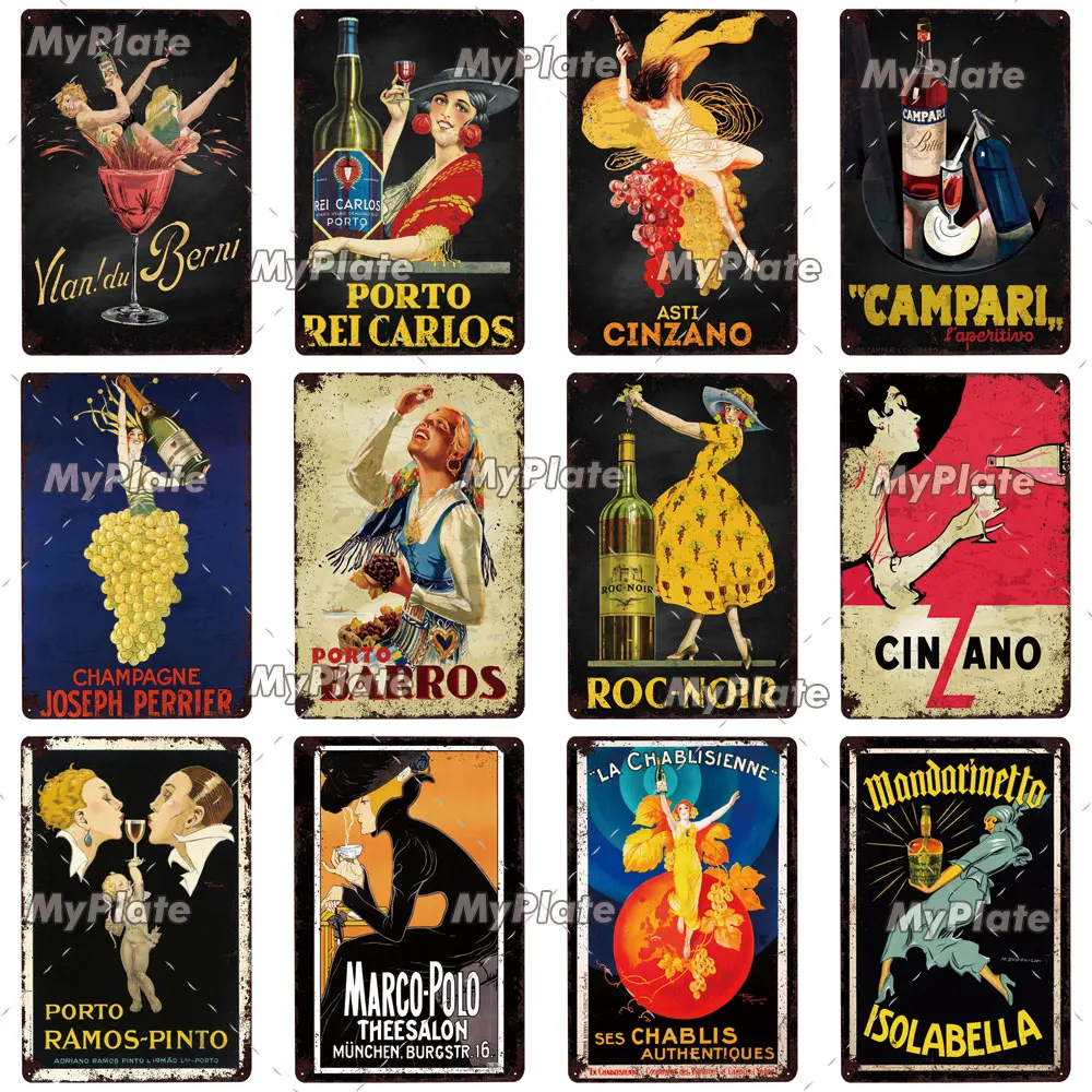 Винный металлический знак винтажная фототабличка Настенный декор для бара клуба