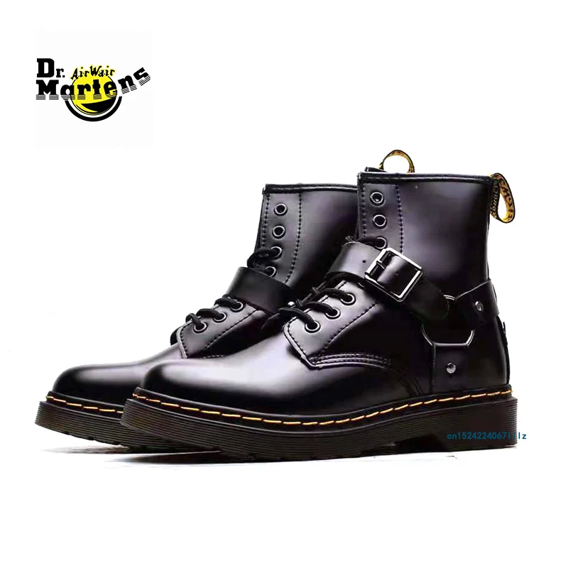 

Dr.Martens Men and Women Bradfield Strap 3 Rings Doc Martin Ankle Boots Unisex Slip-Resistant Fashion Retro Casual Shoes 35-44