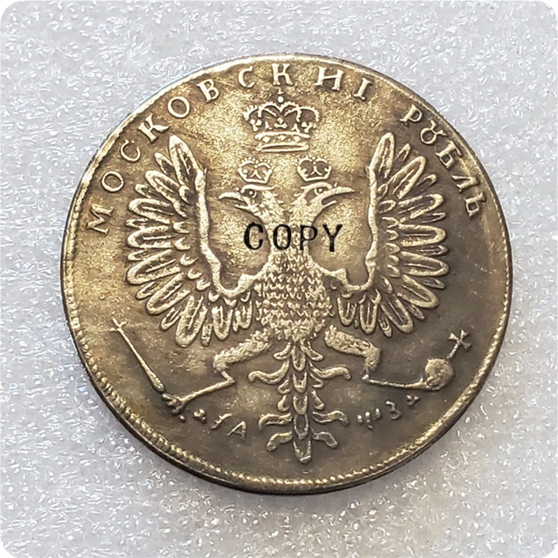 MAHETA 1 рубль 1710 Россия Petr I копия монет памятные монеты-копия магнитная медаль | Дом
