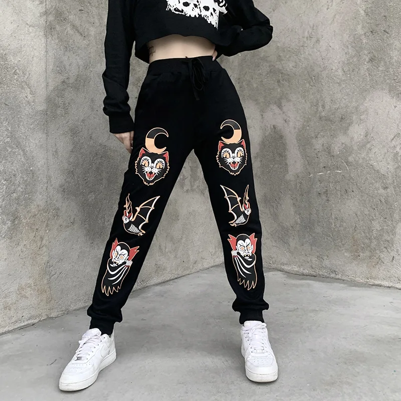 

Halloween Printing Pants For Women Loose Straight Trousers Women's Street
