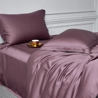 Lofuka Luxury Women Purple 100 Silk Bedding Set Beauty Silky Quilt Cover Double Queen King Flat Sheet Pillowcase Free Shipping