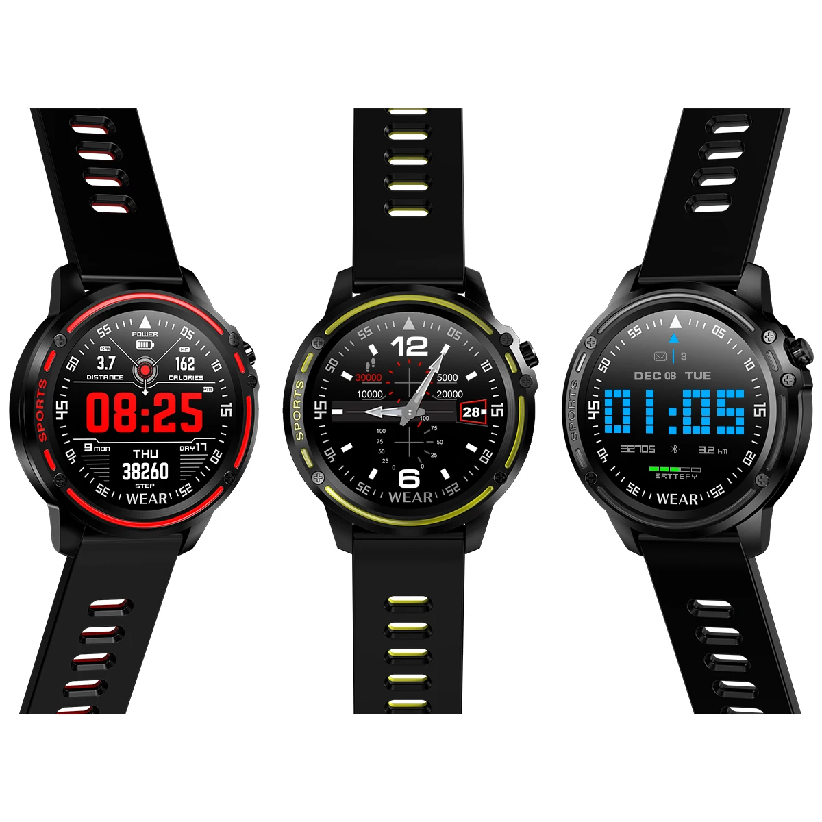 L8 спортивные Смарт-часы IP68 Водонепроницаемые напоминания о звонках и сообщениях