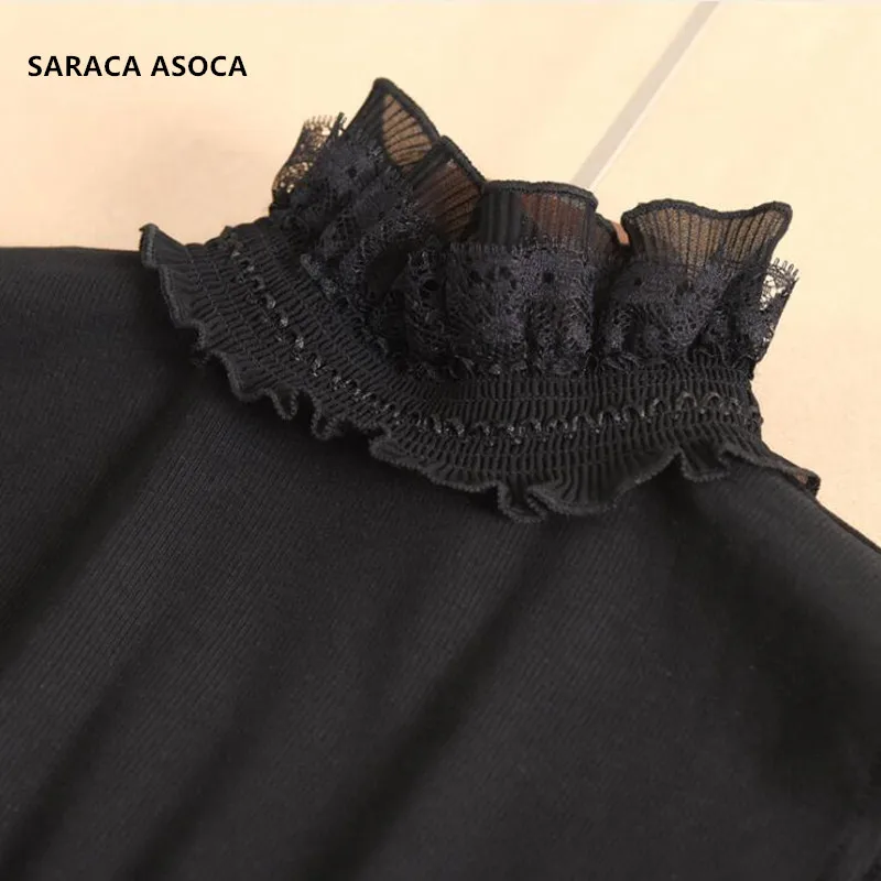 Мода вязать Поддельный Воротник женские универсальные вязаный пуловер свитер с