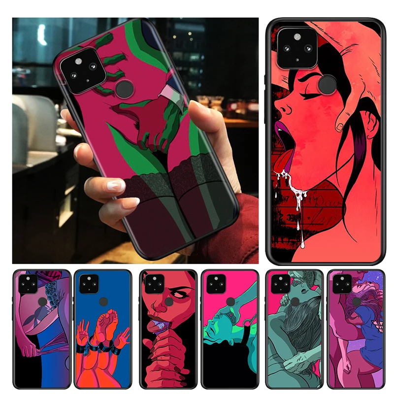 

Hot Girls Sexy Twerk Shockproof Cover for Google Pixel 5 4 5A 4A XL 5G Black Phone Case Shell Soft Fundas Coque Capa