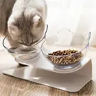 Автоматическая миска для кошек, принадлежности для кошек, пластиковая защитная чаша для шеи, разделенная дизайнерская чаша для кошек