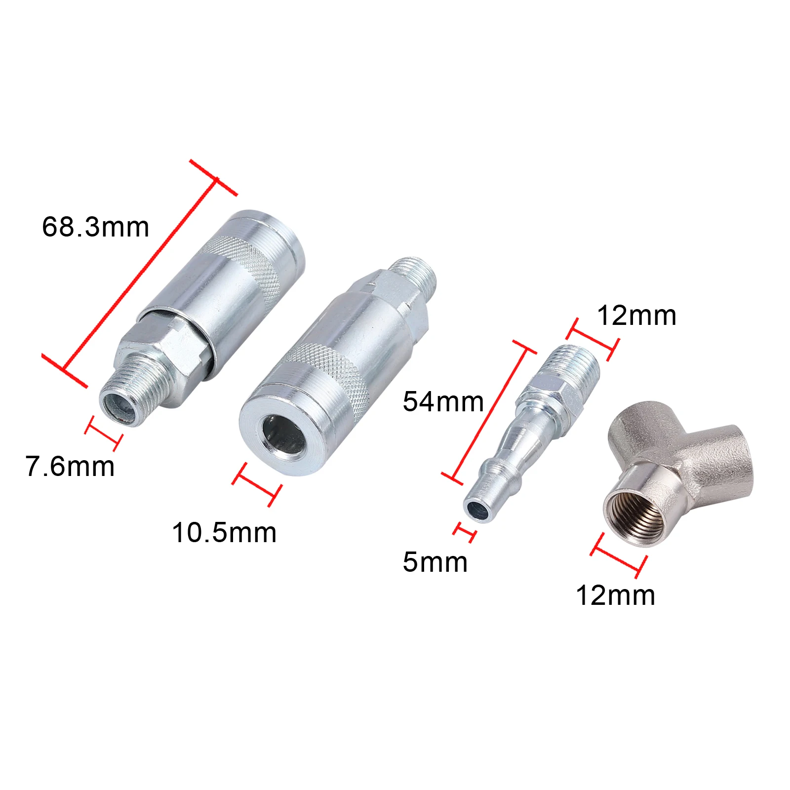 PROSTER for 3 Way Quick Release 1/4" BSP Air Line Hose Y Splitter Connector Airline Coupling | Обустройство дома