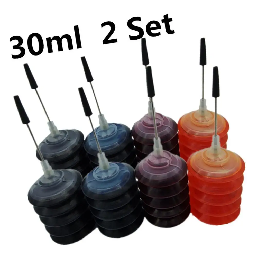 30ML 2SET Цвет набор заправки чернил, красителей Наборы для Epson BX625FW BX630FW BX635FWD BX925FWD BX935FWD WF-7015 WF-7515 WF-7525 принтер - Цвет: 30ML 2SET