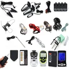 Анальная пробка для пениса с электростимуляцией, зажимы для сосков, вибратор для клитора, пениса