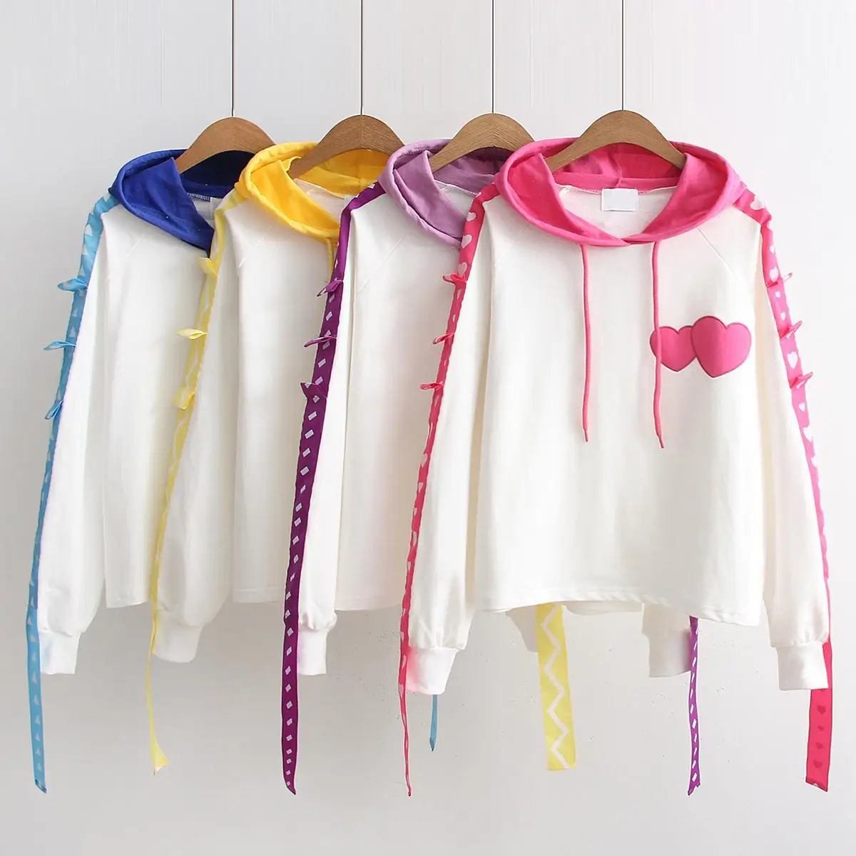 

Женская толстовка с капюшоном, в стиле Харадзюку, с длинным рукавом, в стиле пэчворк, E264