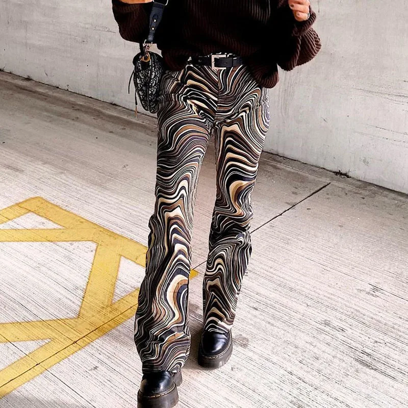 

Pants Capris Vintage Flare Y2k Top High Waist Harajuku Women's Korean Clothing Sweatpants Aesthetic Fashion Trousers for Female