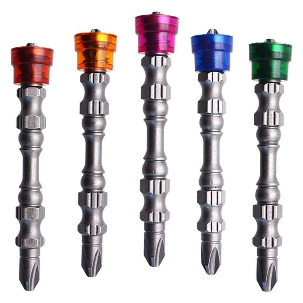 

5pcs 65mm Magnetic Drill Screwdriver Bit Home Easy To Use S2 Steel Hand Tools Cross Head Anti Slip Colorful Practical Wearproof