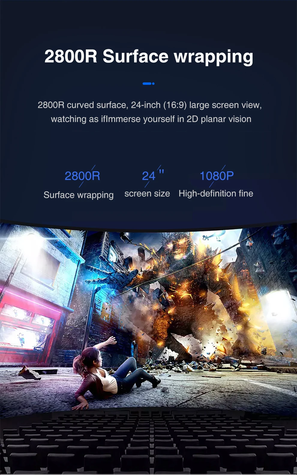 Anmite 23,8 дюймов FHD Hdmi HDR изогнутый TFT ЖК-монитор для соревнований игр светодиодный компьютерный экран HDMI/VGA