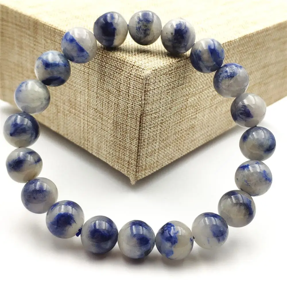 10 мм настоящий натуральный синий Dumortierite кварца Rutilated кристалла для женщин и