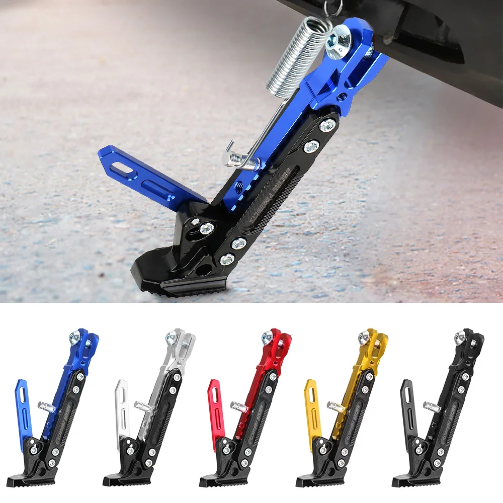 

Motorcycle Kickstand Kick Bracket Foot Side Stand for Electric MotorbikeAdjustable Kickstand Moto CNC Kick Stand Parking Bracket