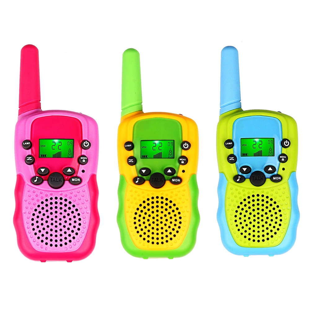 

3pcs T388 Walkie Talkie with Backlit LCD Display Children Wireless Radio Walkie-Talkie Kids Birthday Gift Electronic Toys