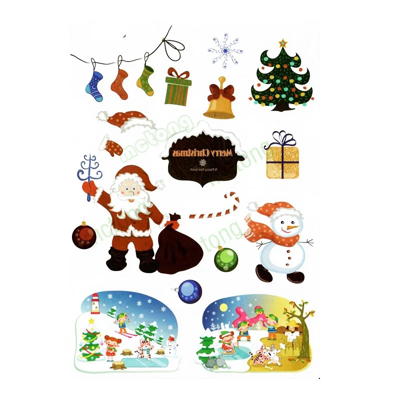 Рождественские конфеты подвесное украшение татуаж рук водонепроницаемый