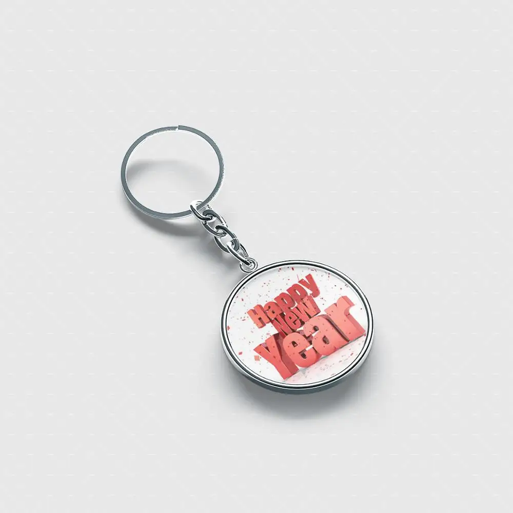 Фото брелок "С Новым Годом" с персонализированным кастомным изображением в подарок для лучшего друга или мамы.