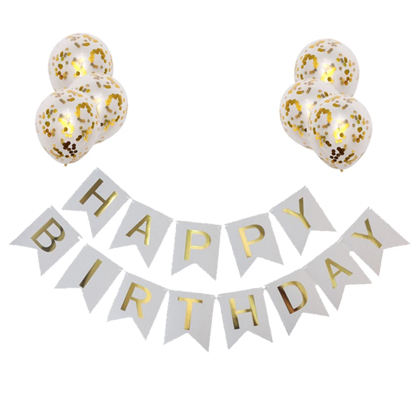 Белый популярный Золотой флаг с хвостом рыбки золотой воздушный шар блестками