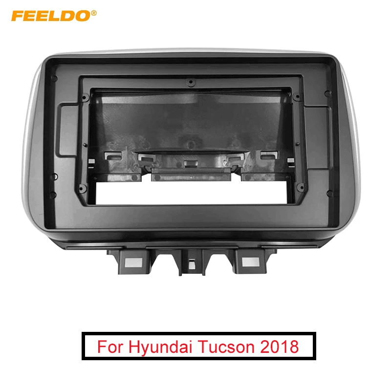 

FEELDO Car Stereo 9”/10.1” Big Screen Fascia Frame Adapter For Hyundai Tucson 2Din Dash Audio Fitting Panel Frame Kit