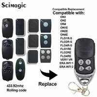 nice flors flo2re flo2r s garage door remote control key chain for barrier command garage gate control 433 92mhz rolling code