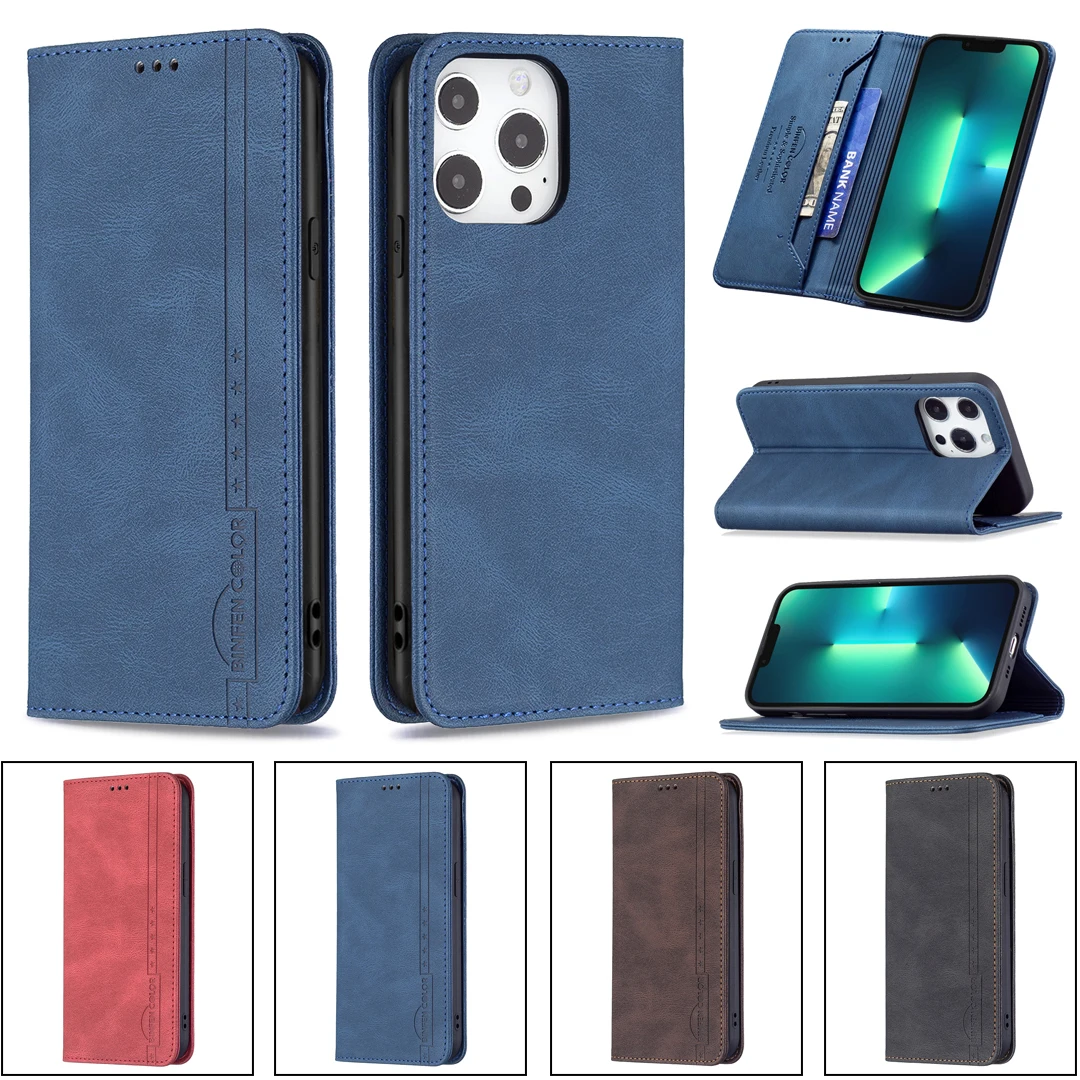

Leather Cases For iPhone 13 Pro Max iPhone 12 Mini X XS XR 11 8 7 Plus SE 2020 Flip Wallet Phone Cover Case