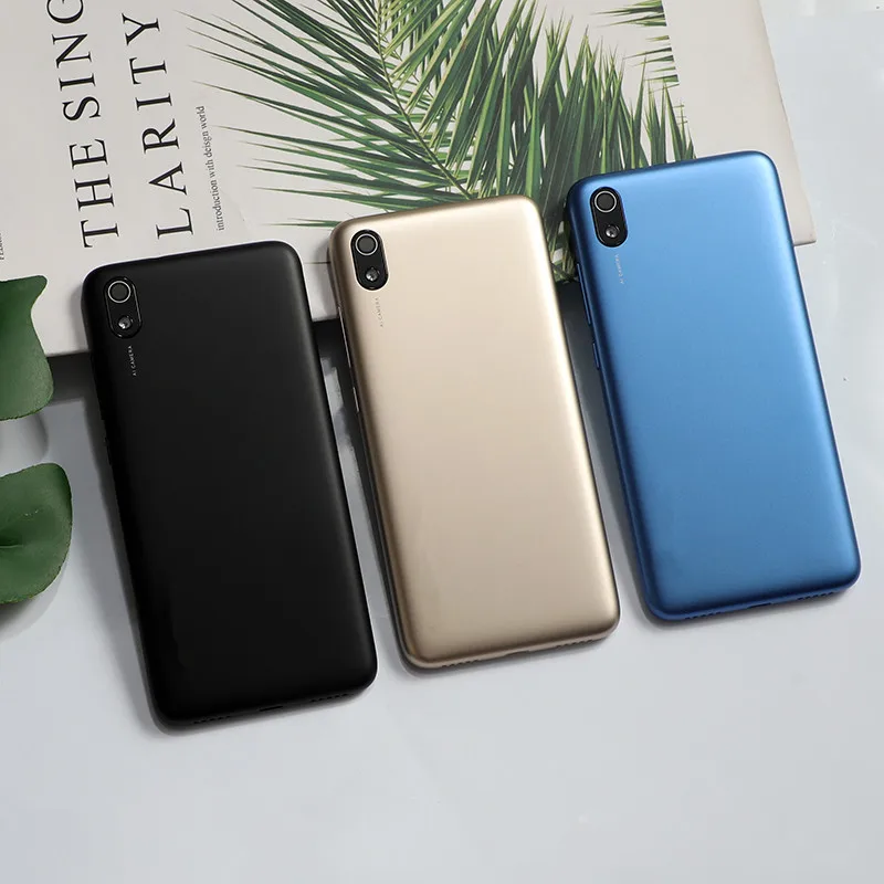 

Redmi7A Housing For Xiaomi Redmi 7A Plastic Battery Cover Repair Replace Back Door Rear Case + Logo Buttons Camera Lens